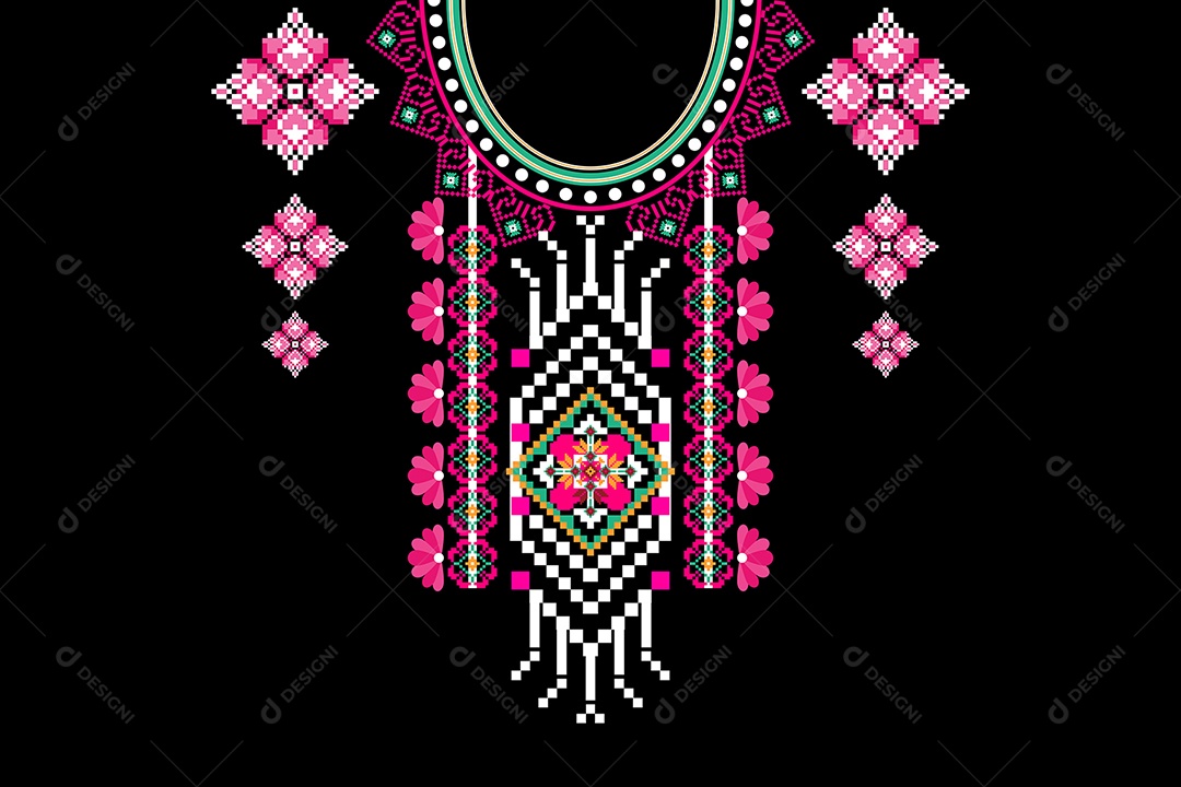 Colar Étnico Ilustração Vetor EPS