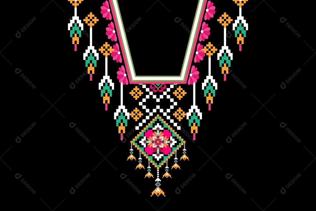 Colar Étnico Ilustração Vetor EPS