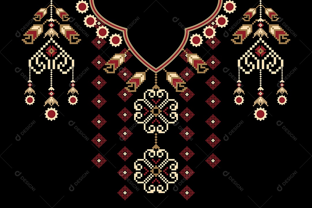 Colar Étnico Ilustração Vetor EPS