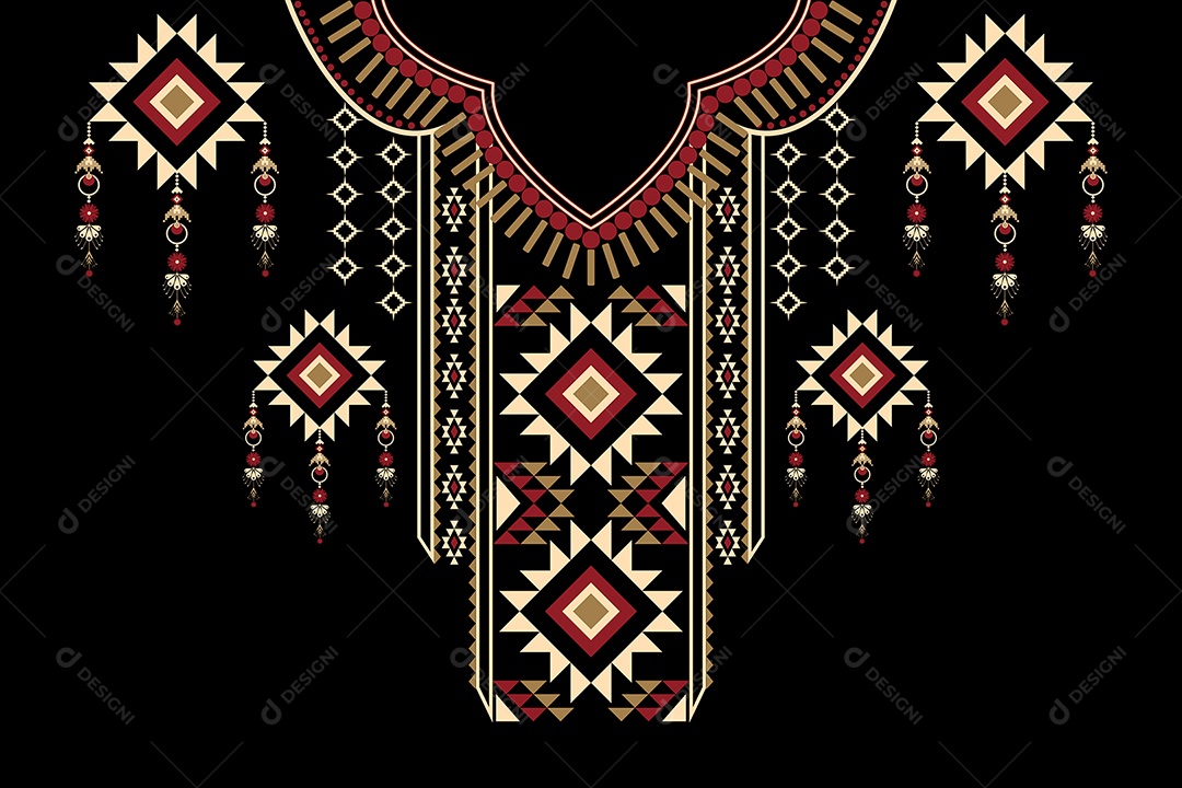 Colar Étnico Ilustração Vetor EPS