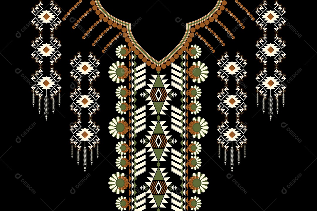 Colar Étnico Ilustração Vetor EPS