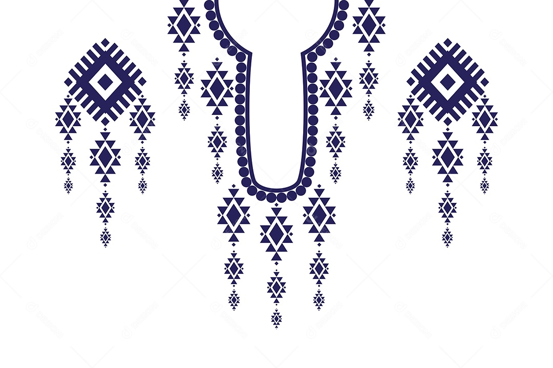 Colar Étnico Ilustração Vetor EPS