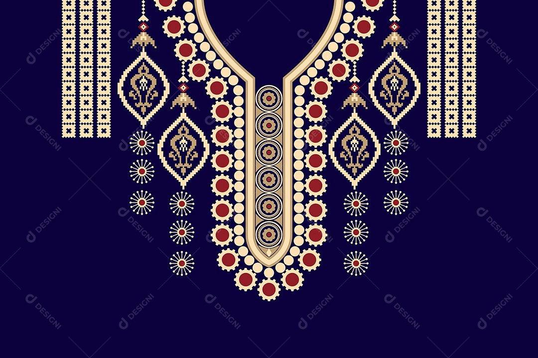 Colar Étnico Ilustração Vetor EPS