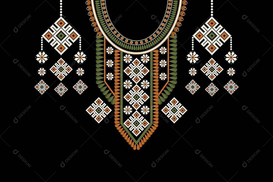 Colar Étnico Ilustração Vetor EPS