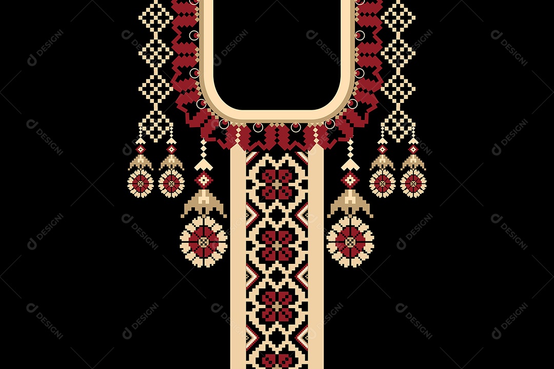 Colar Étnico Ilustração Vetor EPS