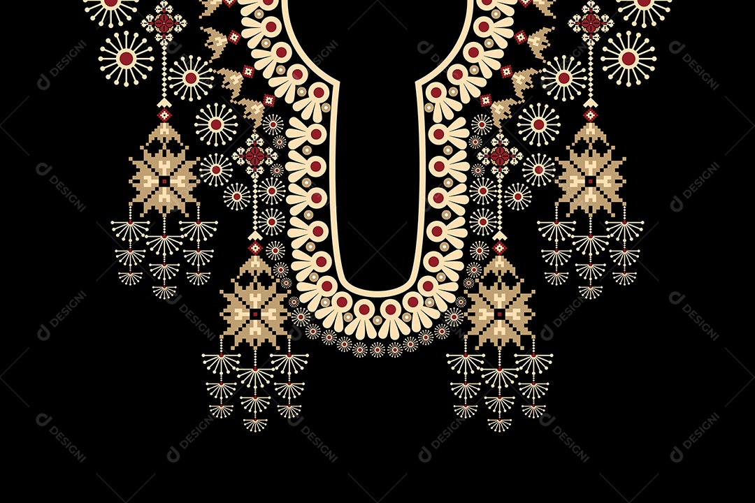 Colar Étnico Ilustração Vetor EPS