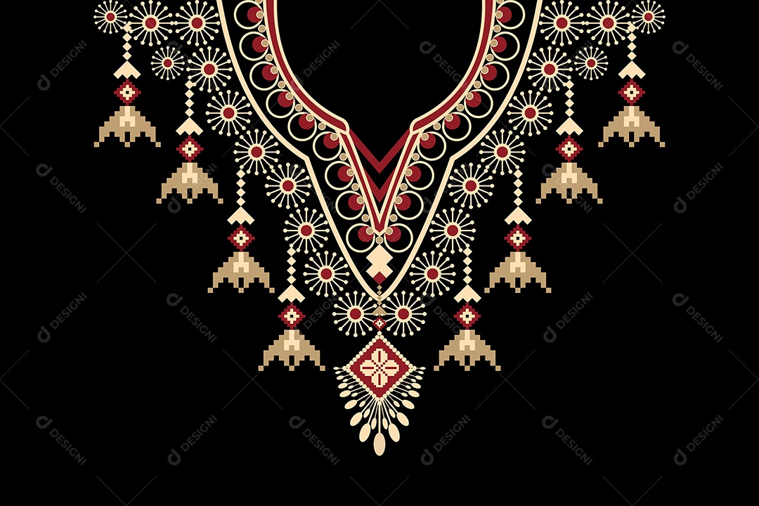 Colar Étnico Ilustração Vetor EPS