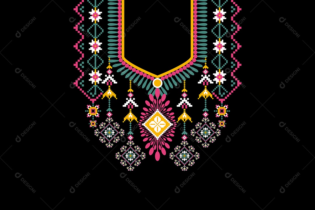Colar Étnico Ilustração Vetor EPS