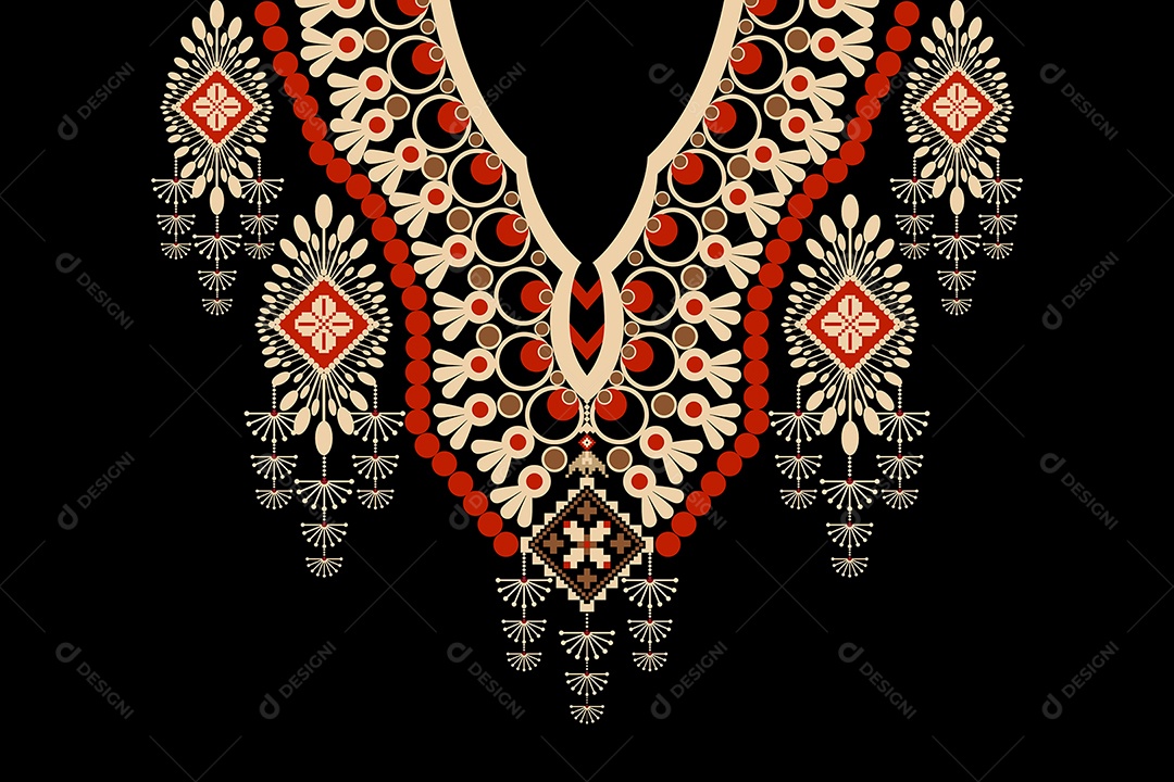 Colar Étnico Ilustração Vetor EPS