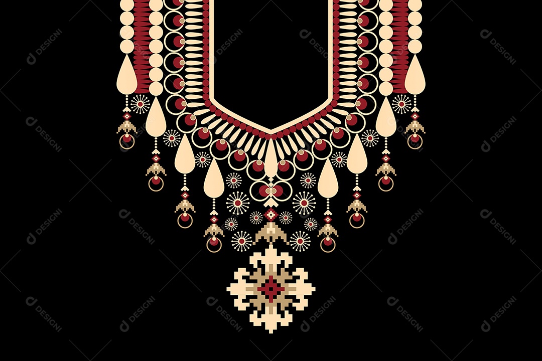 Colar Étnico Ilustração Vetor EPS