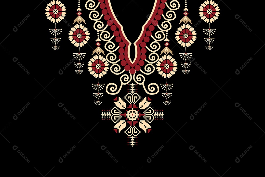 Colar Étnico Ilustração Vetor EPS