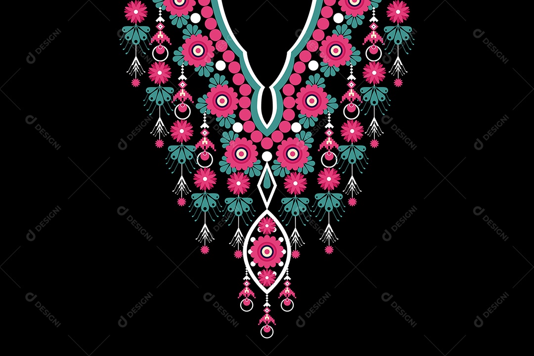 Colar Étnico Ilustração Vetor EPS