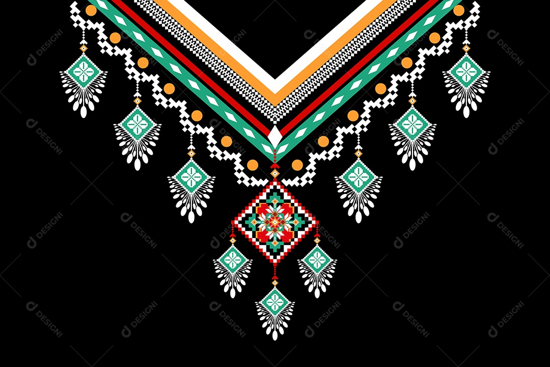 Colar Étnico Ilustração Vetor EPS