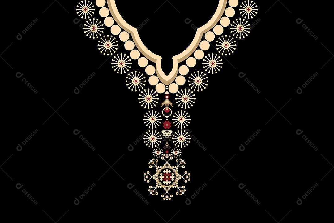 Colar Étnico Ilustração Vetor EPS