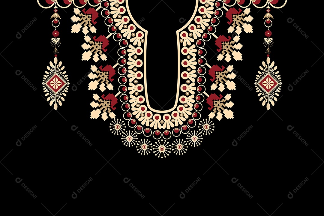 Colar Étnico Ilustração Vetor EPS