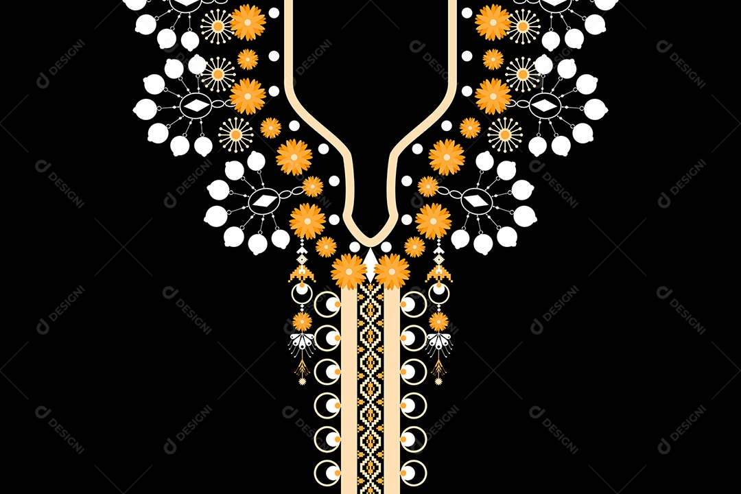 Colar Étnico Ilustração Vetor EPS