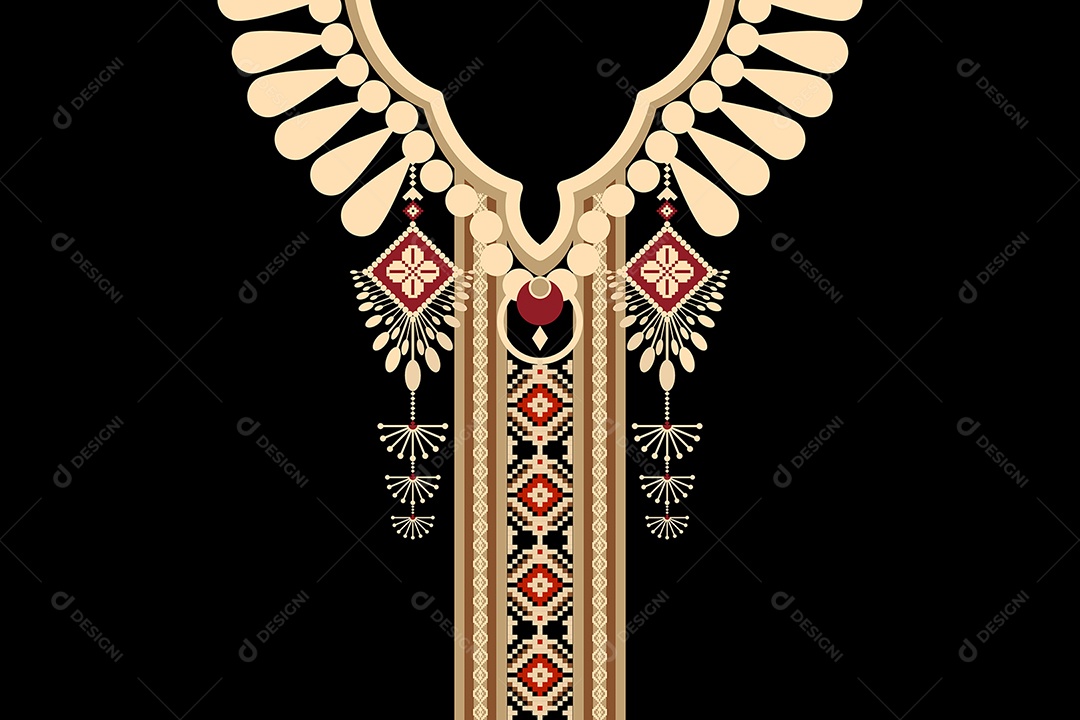 Colar Étnico Ilustração Vetor EPS
