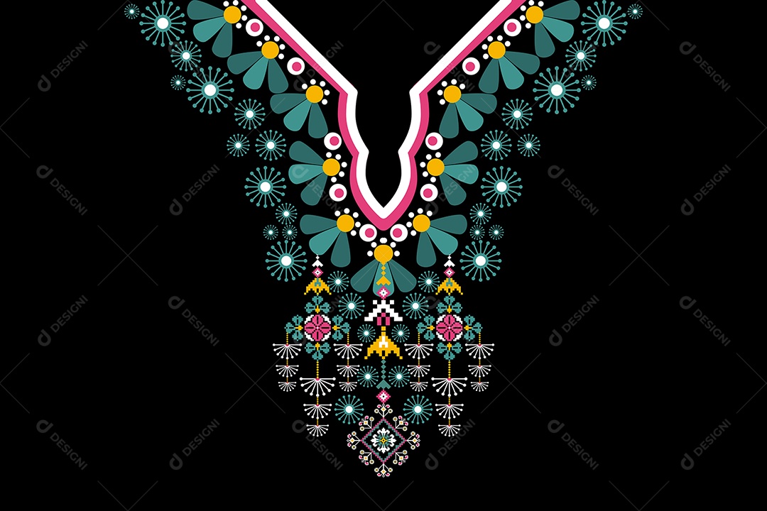 Colar Étnico Ilustração Vetor EPS