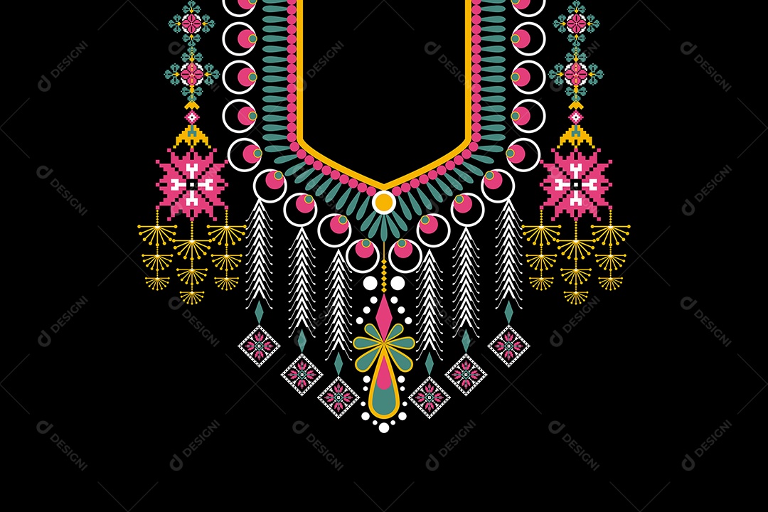 Colar Étnico Ilustração Vetor EPS