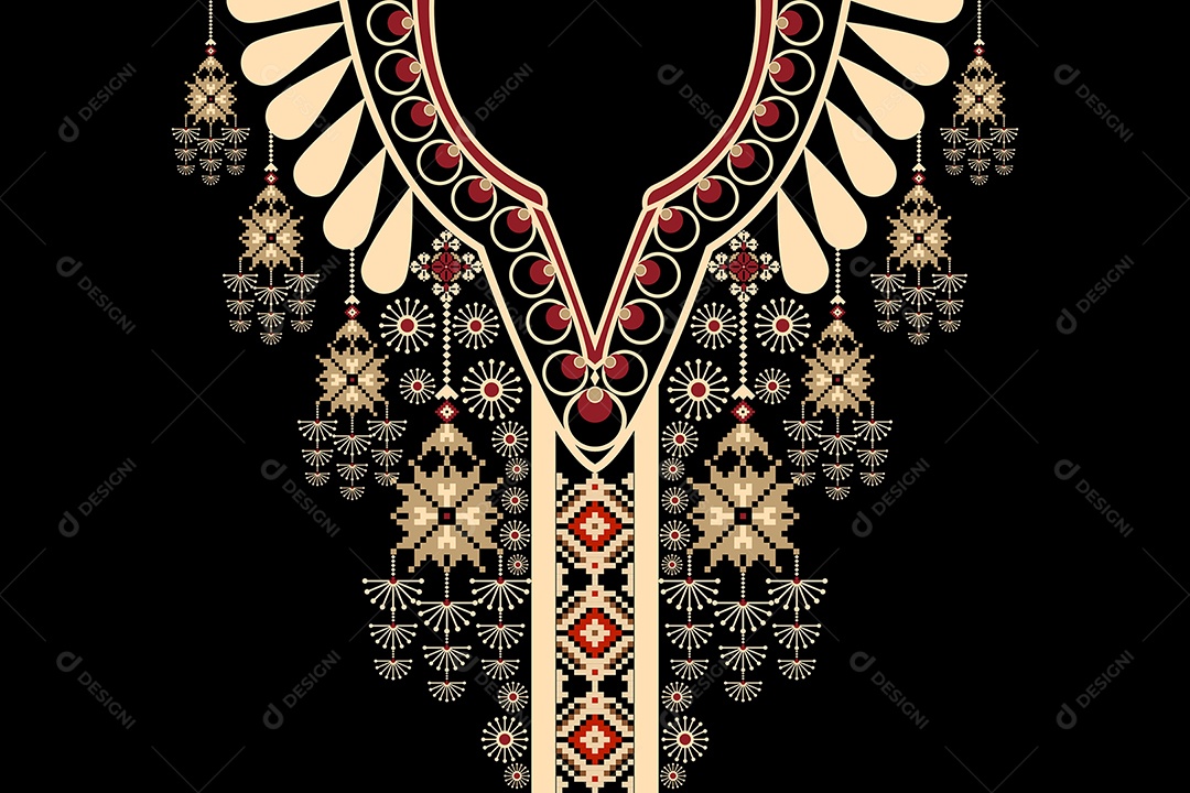 Colar Étnico Ilustração Vetor EPS