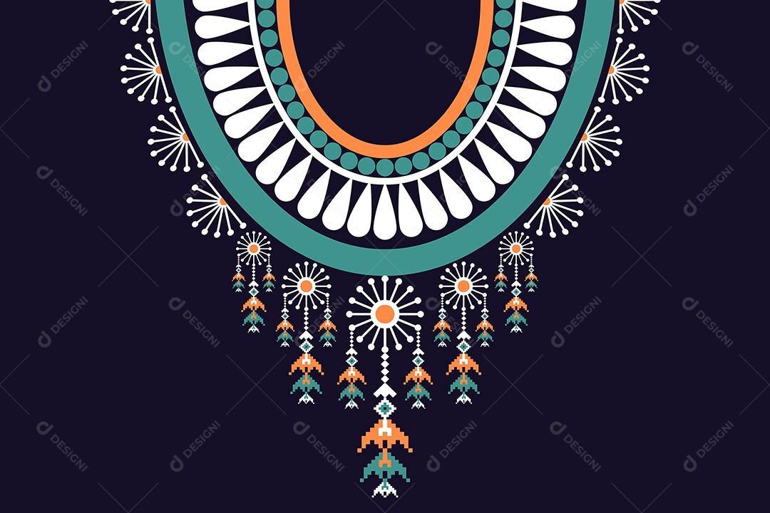 Colar Étnico Ilustração Vetor EPS