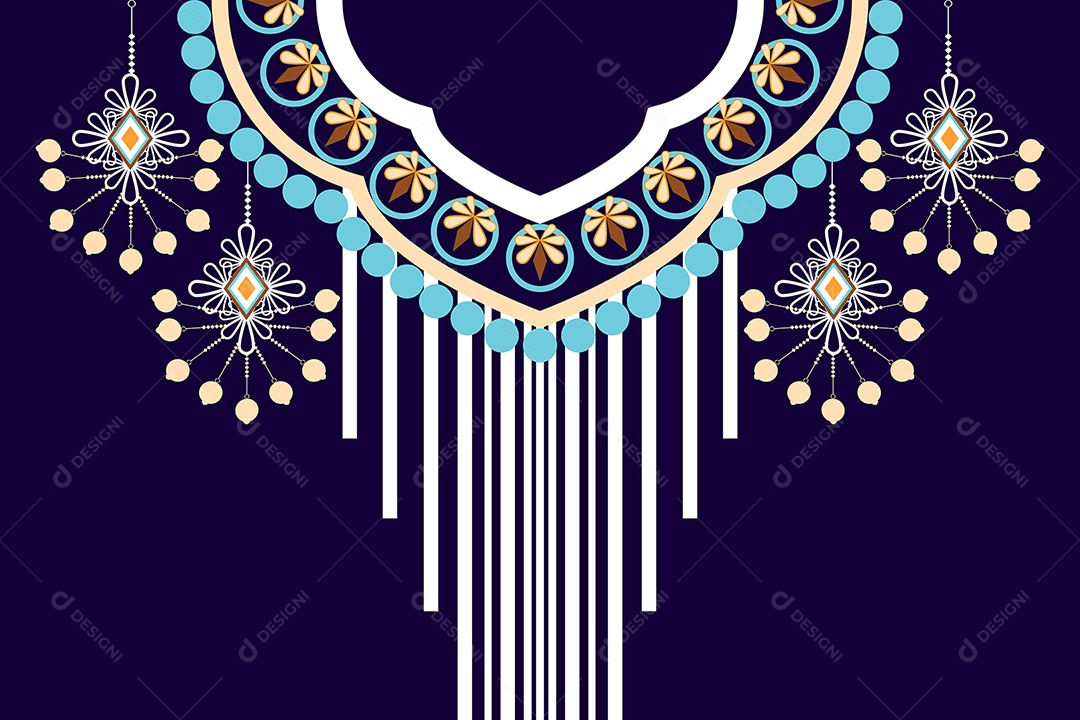 Colar Étnico Ilustração Vetor EPS