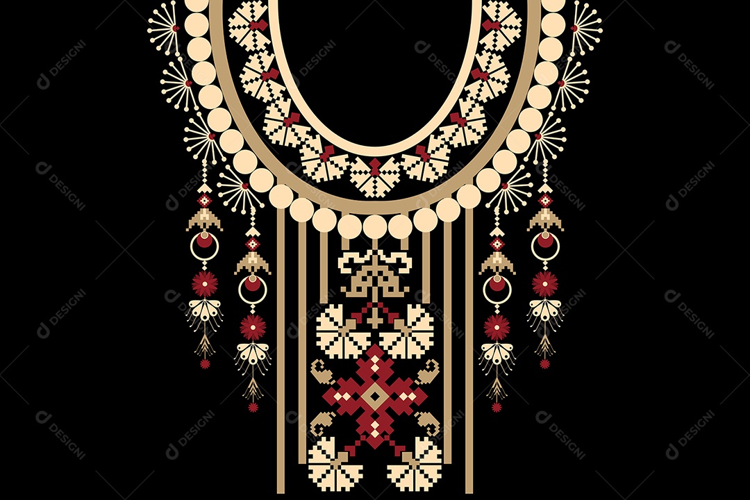 Colar Étnico Ilustração Vetor EPS