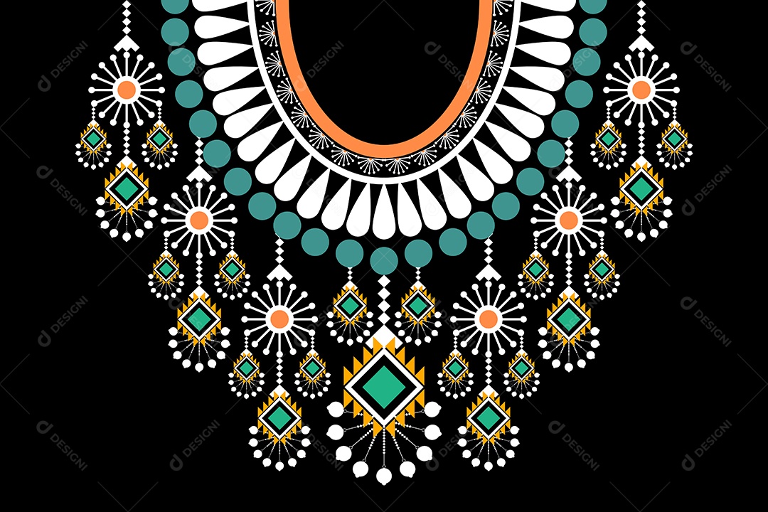 Colar Étnico Ilustração Vetor EPS