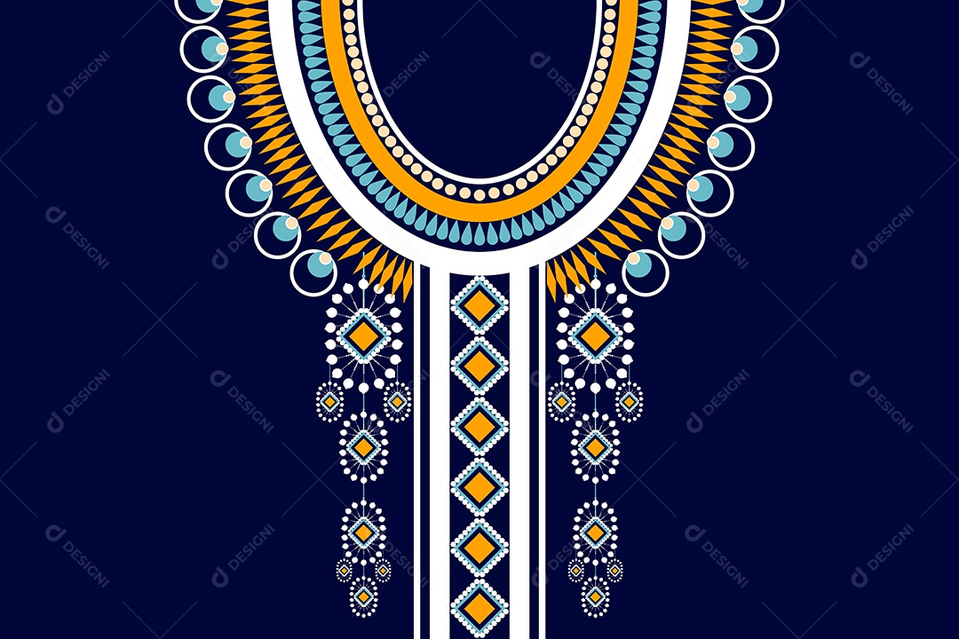 Colar Étnico Ilustração Vetor EPS