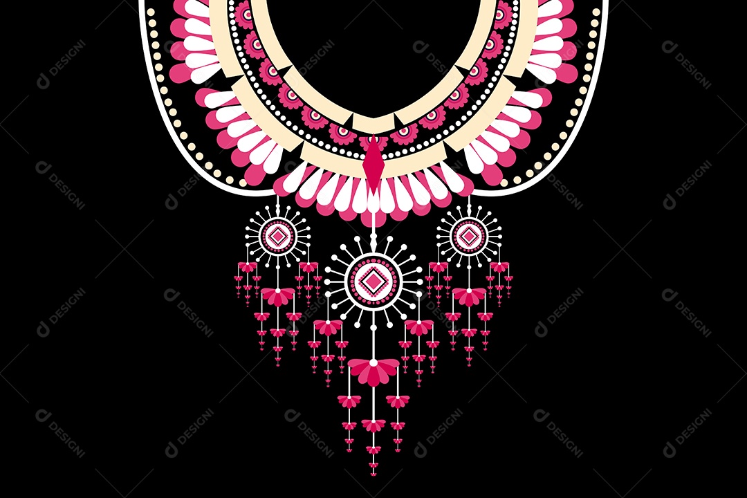 Colar Étnico Ilustração Vetor EPS