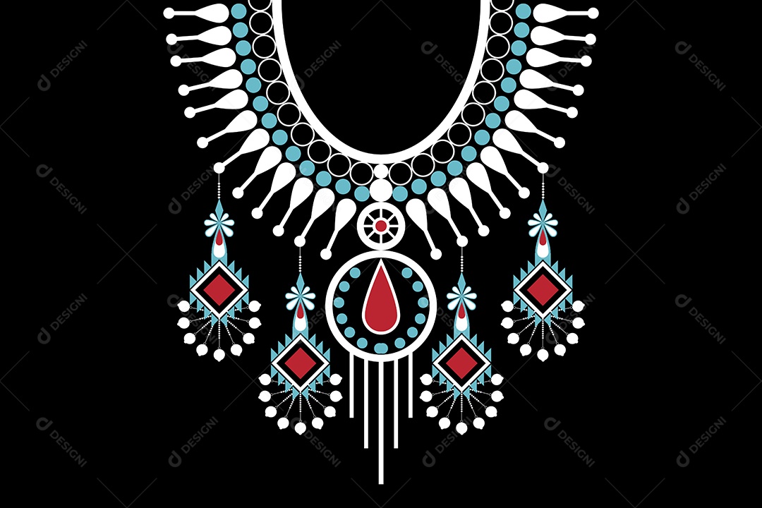 Colar Étnico Ilustração Vetor EPS