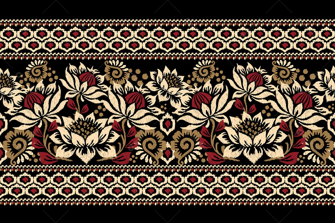 Padrão de tecido Floral Ilustração Vetor EPS