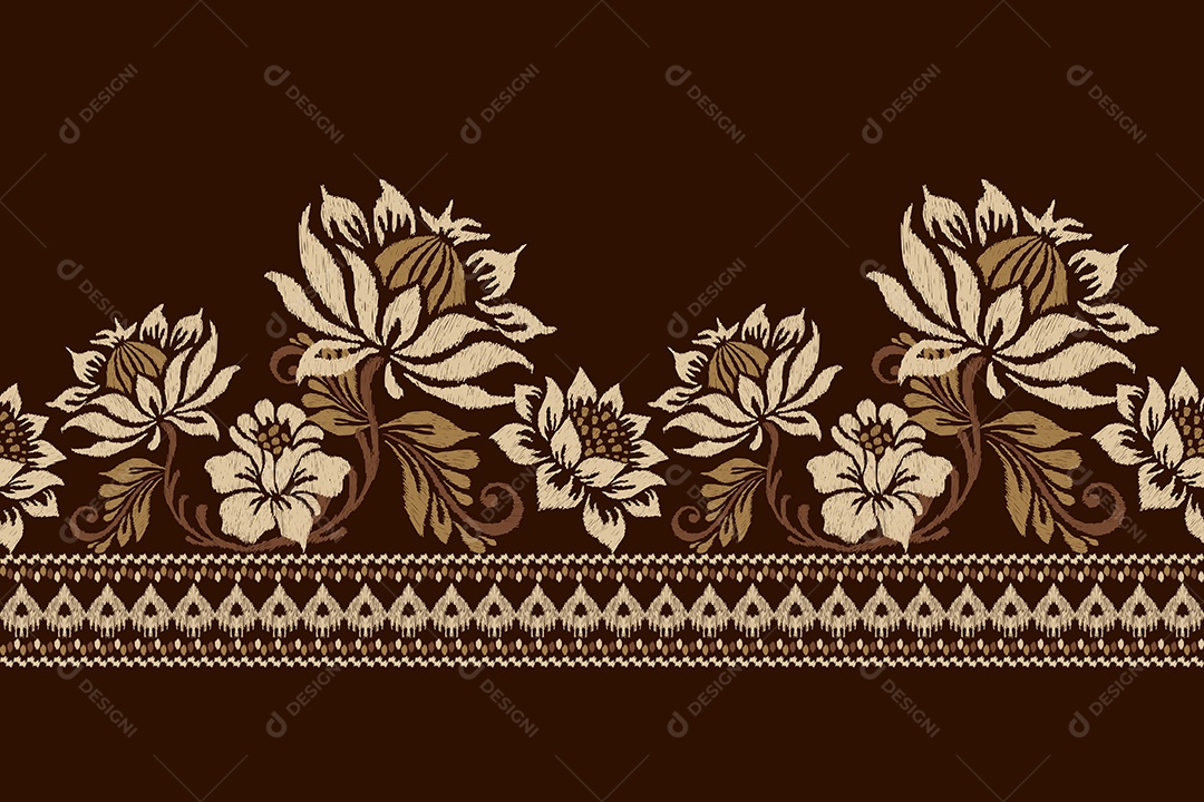 Padrão de tecido Floral Ilustração Vetor EPS