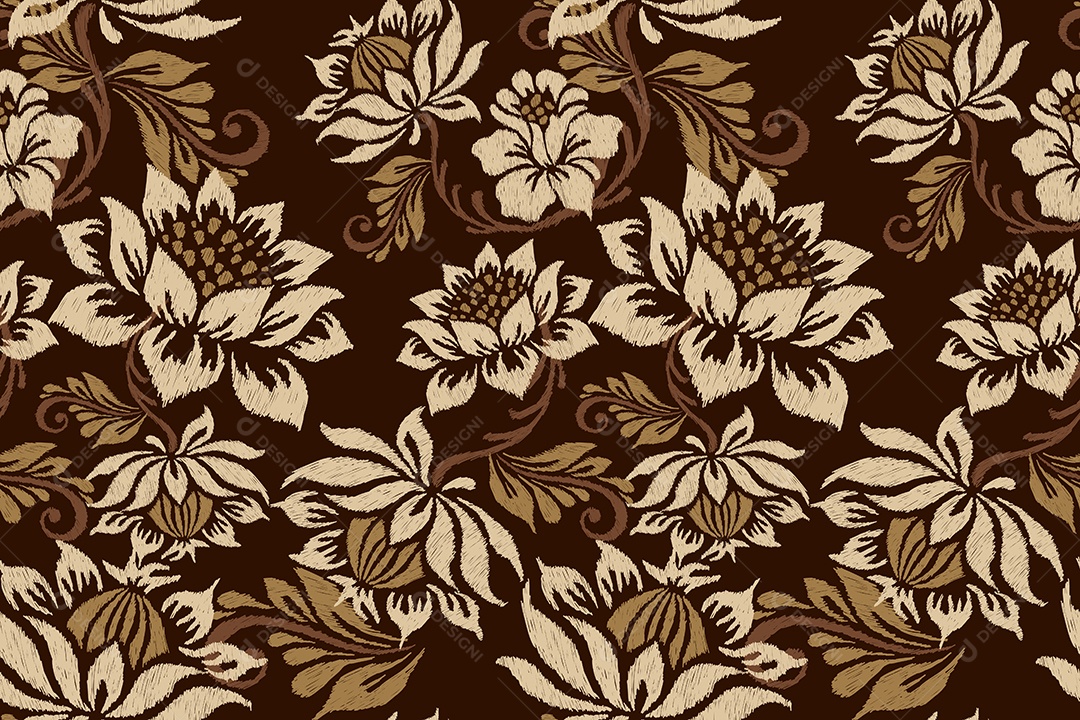 Padrão de tecido Floral Ilustração Vetor EPS