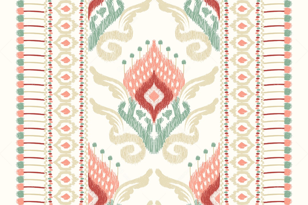 Padrão de tecido Floral Ilustração Vetor EPS