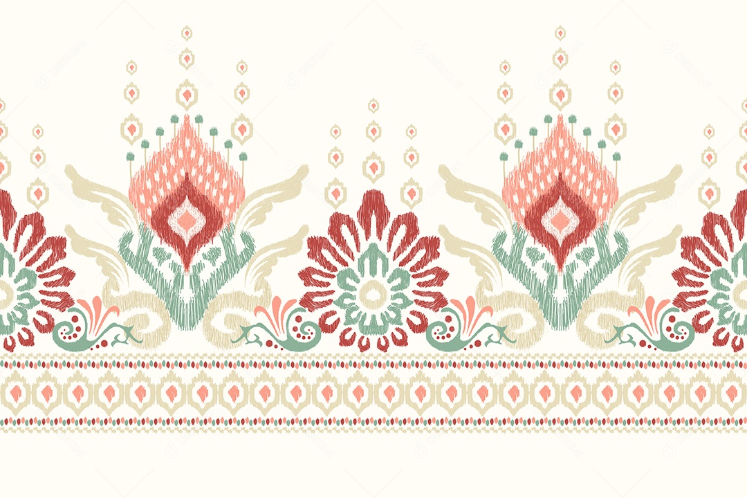 Padrão de tecido Floral Ilustração Vetor EPS