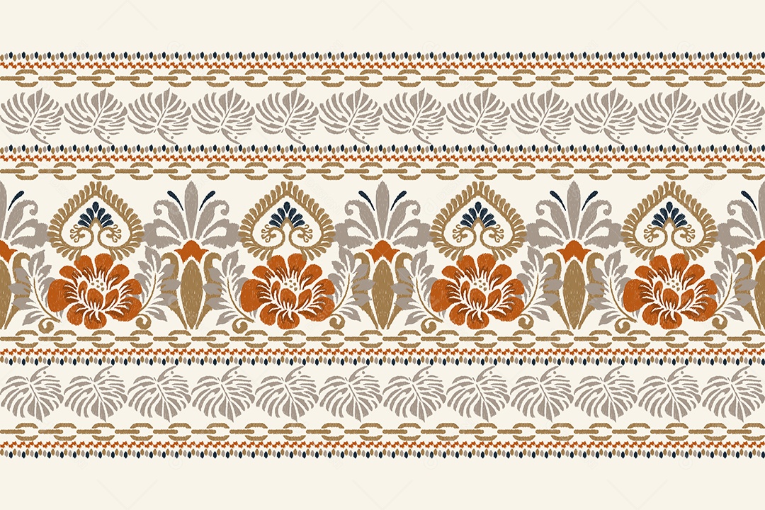 Padrão Floral Ilustração Vetor EPS