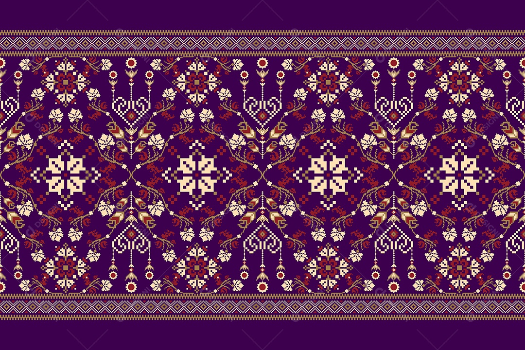 Padrão Floral Ilustração Vetor EPS