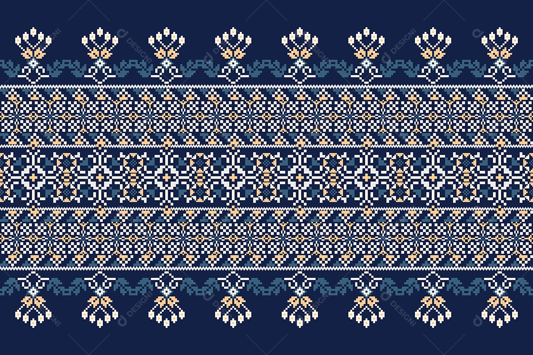 Padrão Floral Ilustração Vetor EPS