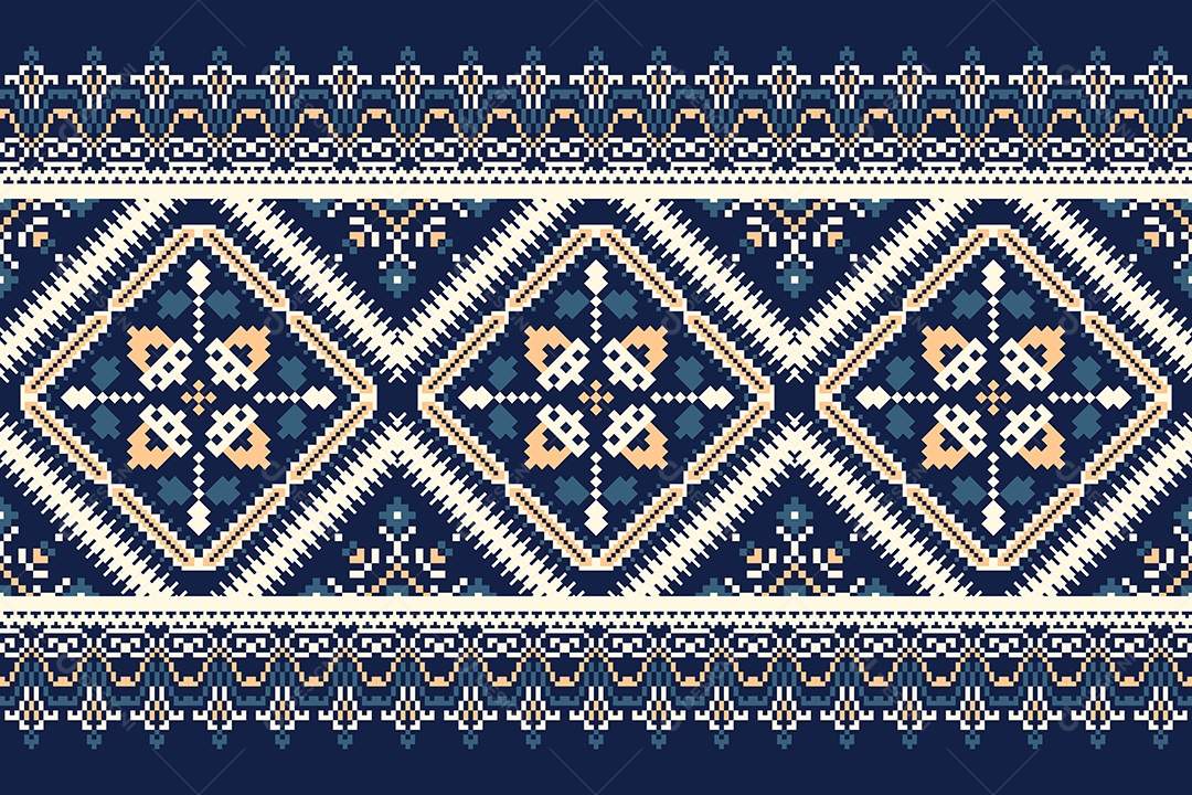 Padrão Floral Ilustração Vetor EPS