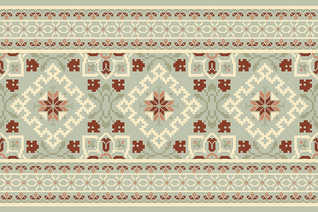 Padrão Floral Ilustração Vetor EPS