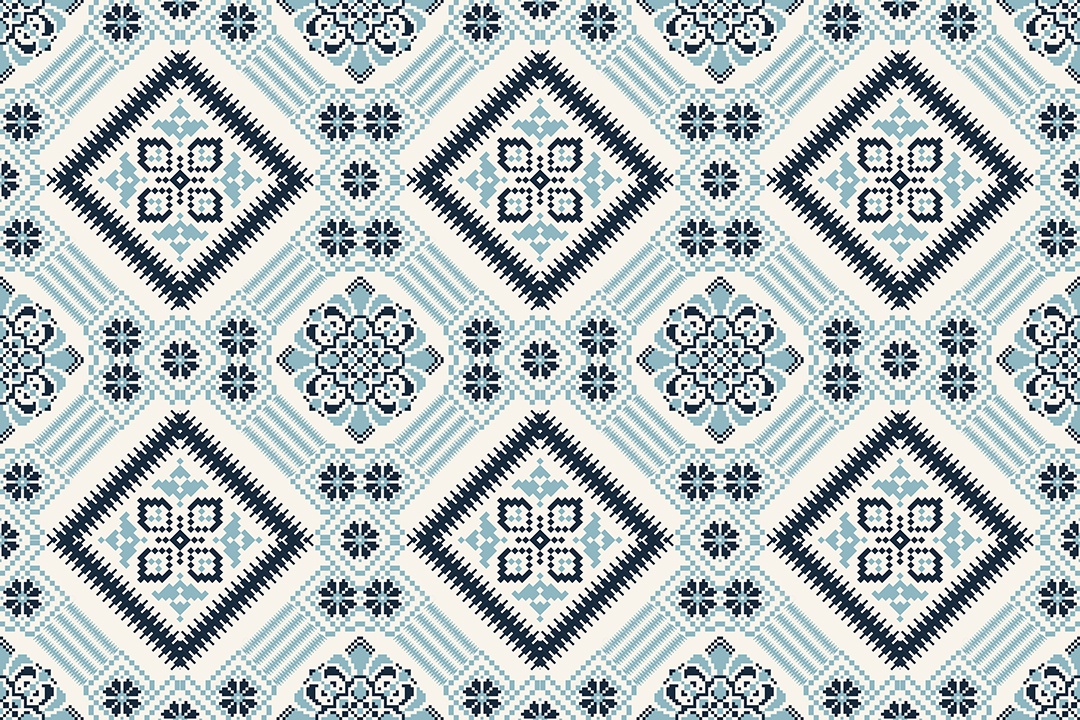 Padrão Floral Ilustração Vetor EPS