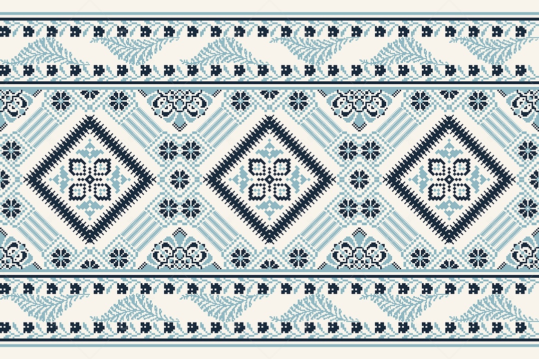 Padrão Floral Ilustração Vetor EPS