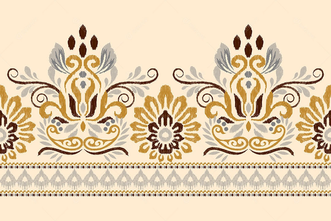 Padrão Floral Ilustração Vetor EPS