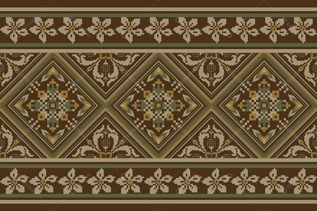 Padrão Floral Ilustração Vetor EPS