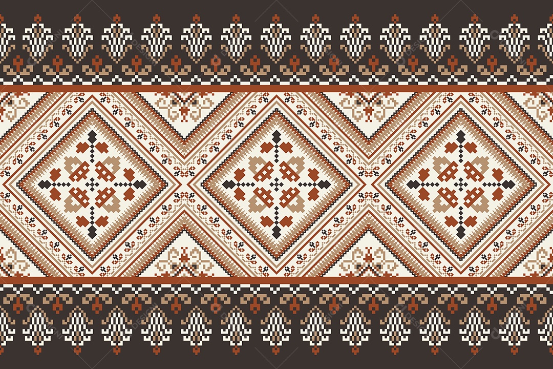 Padrão Floral Ilustração Vetor EPS