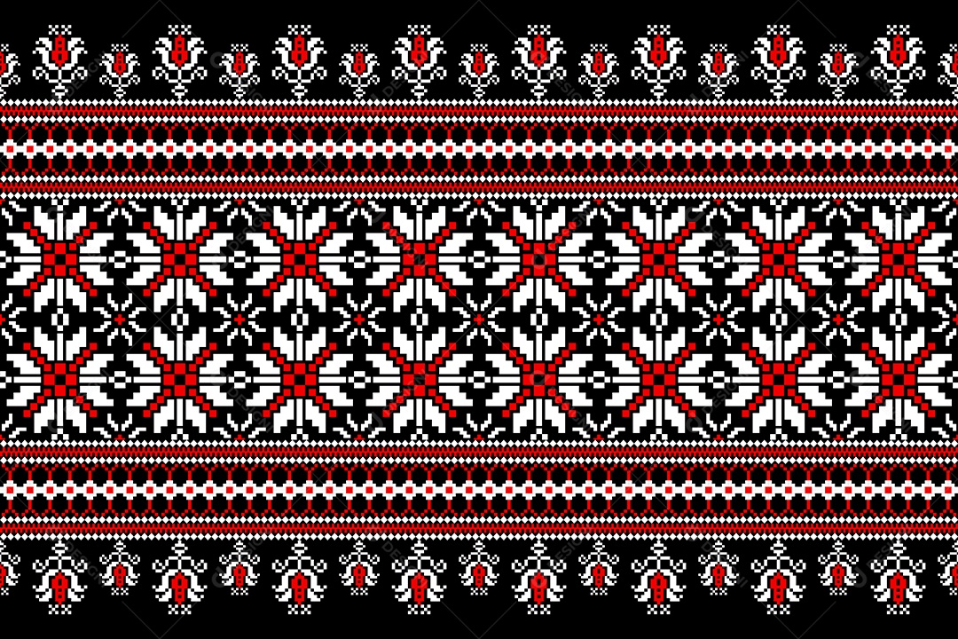 Padrão Floral Ilustração Vetor EPS