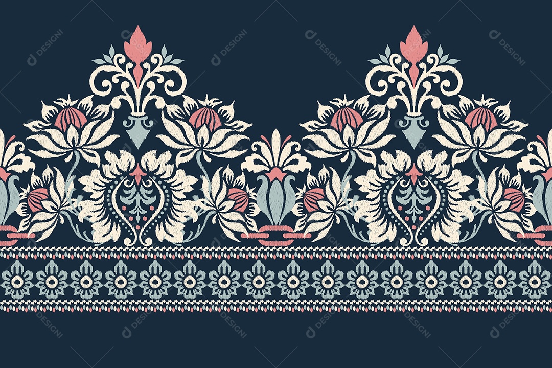 Padrão Floral Ilustração Vetor EPS