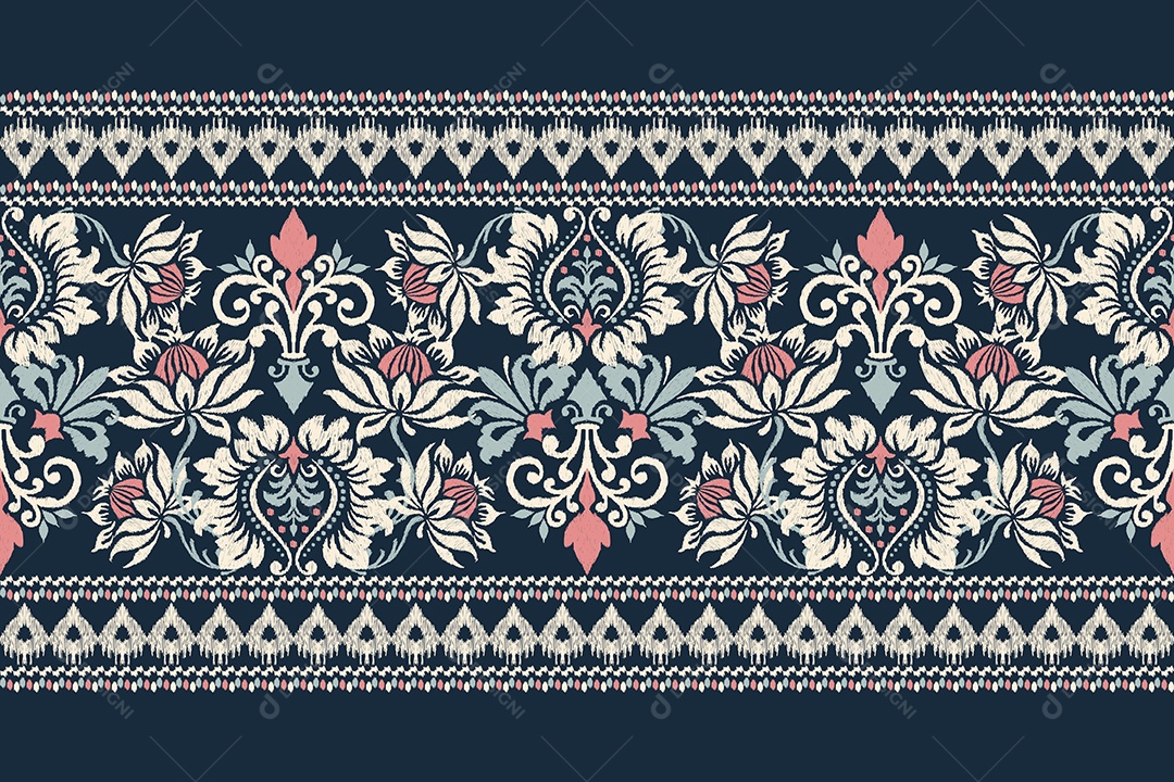 Padrão Floral Ilustração Vetor EPS