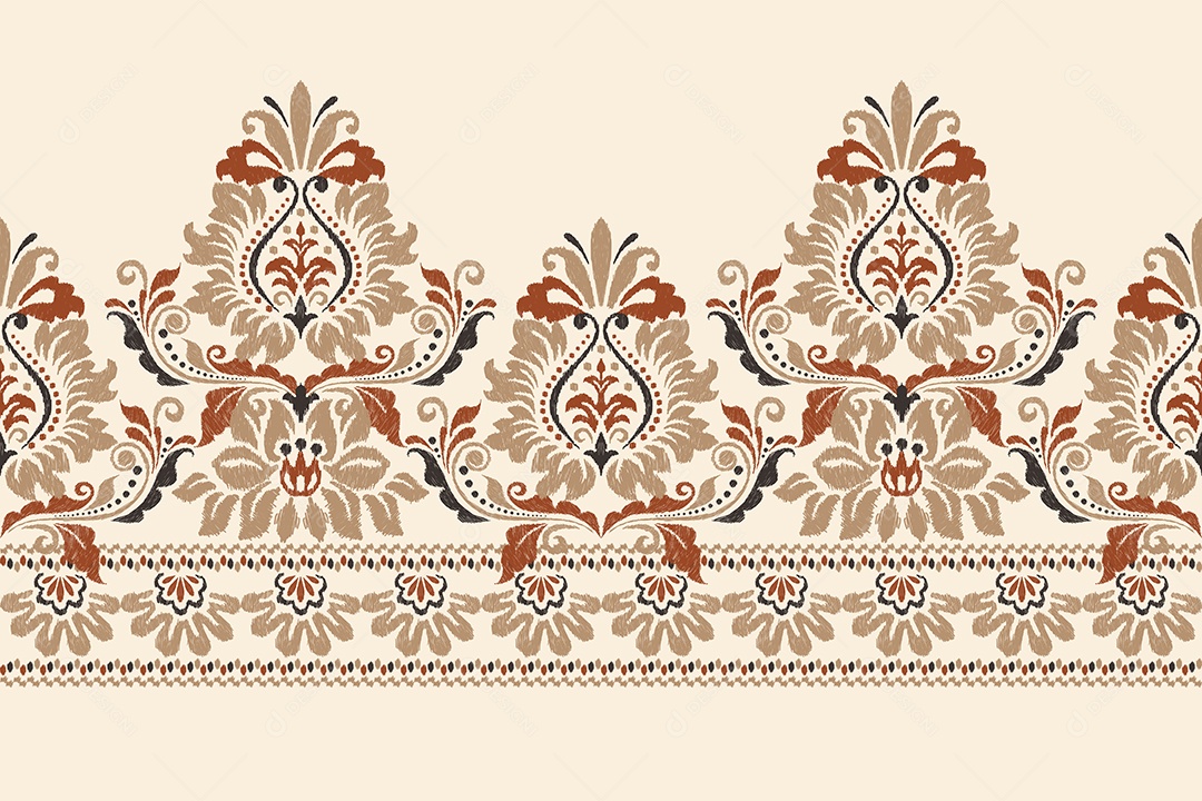 Padrão Floral Ilustração Vetor EPS